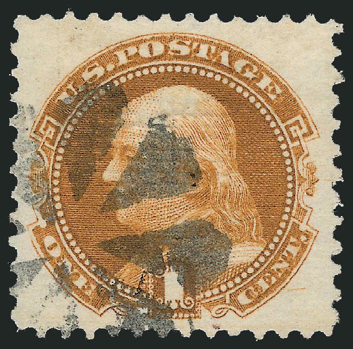Values of US Stamp Scott Catalog 112: 1869 1c Pictorial Franklin. Robert Siegel Auction Galleries, Apr 2010, Sale 984, Lot 362