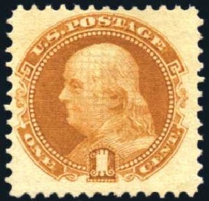 Cost of US Stamp Scott 112 - 1c 1869 Pictorial Franklin. Harmer-Schau Auction Galleries, Oct 2010, Sale 87, Lot 133