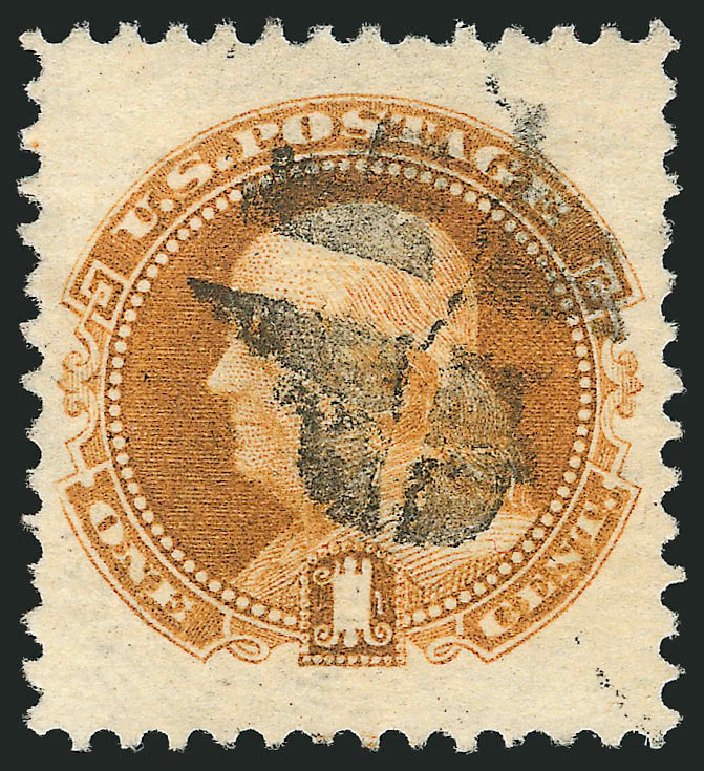 US Stamp Values Scott Catalogue 112: 1c 1869 Pictorial Franklin. Robert Siegel Auction Galleries, Mar 2012, Sale 1019, Lot 433