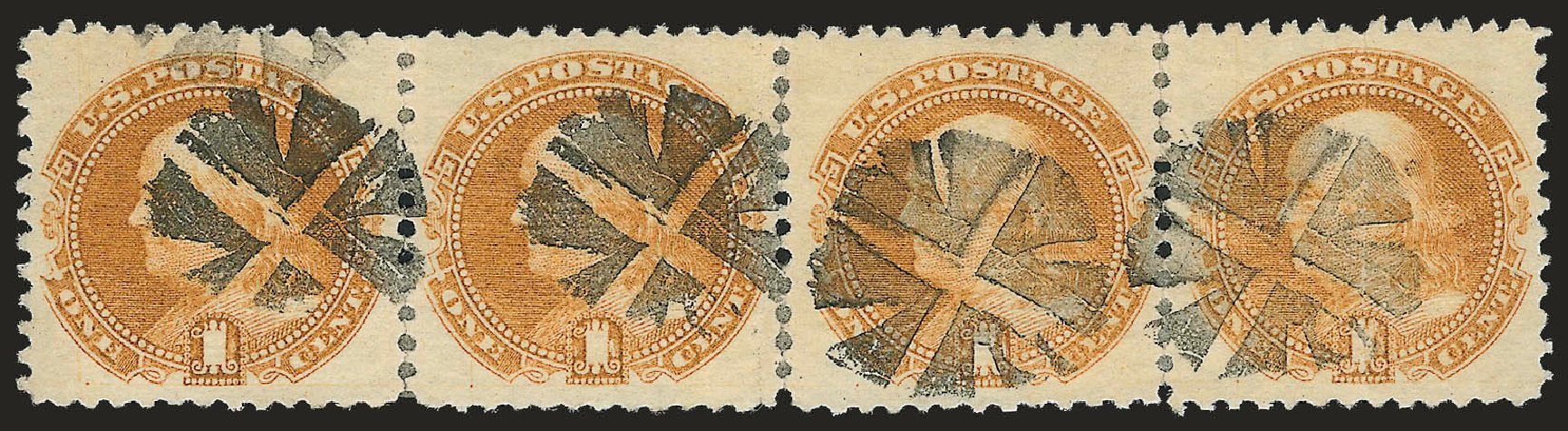Cost of US Stamps Scott Cat. 112 - 1c 1869 Pictorial Franklin. Robert Siegel Auction Galleries, Apr 2010, Sale 984, Lot 363