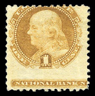 Costs of US Stamp Scott Cat. 112: 1869 1c Pictorial Franklin. Matthew Bennett International, Sep 2010, Sale 333, Lot 3486