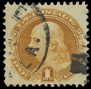 Value of US Stamps Scott Catalogue 112: 1869 1c Pictorial Franklin. Daniel Kelleher Auctions, Jan 2012, Sale 628, Lot 276