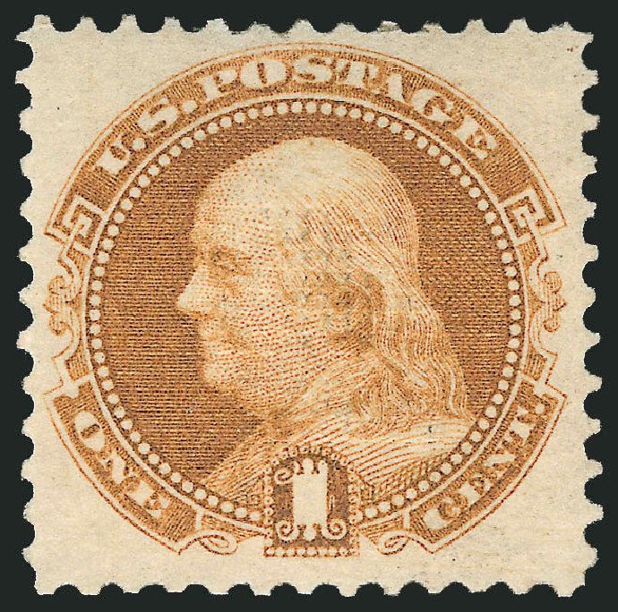 Value of US Stamp Scott Cat. #112: 1c 1869 Pictorial Franklin. Robert Siegel Auction Galleries, Feb 2010, Sale 983, Lot 76