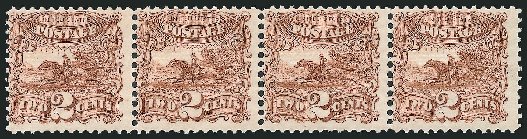 Costs of US Stamps Scott Catalog #113: 1869 2c Pictorial Horse Rider. Robert Siegel Auction Galleries, Jun 2011, Sale 1011, Lot 487