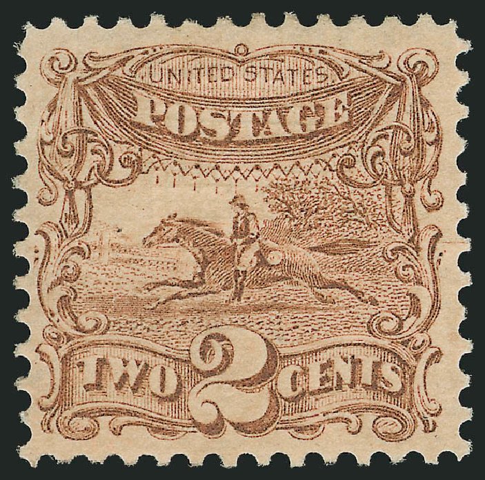 Prices of US Stamps Scott Cat. #113: 1869 2c Pictorial Horse Rider. Robert Siegel Auction Galleries, Jun 2009, Sale 975, Lot 1337