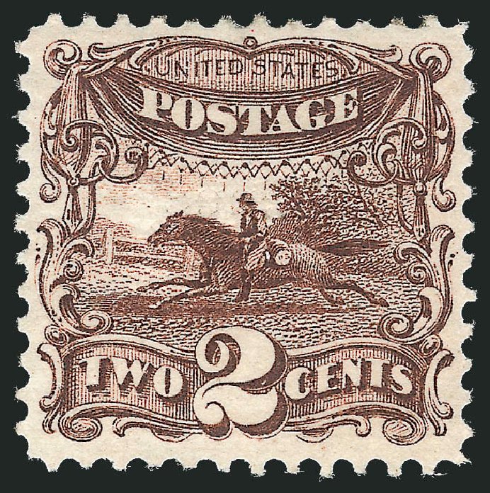 Costs of US Stamp Scott Catalog #113: 1869 2c Pictorial Horse Rider. Robert Siegel Auction Galleries, Feb 2010, Sale 983, Lot 77