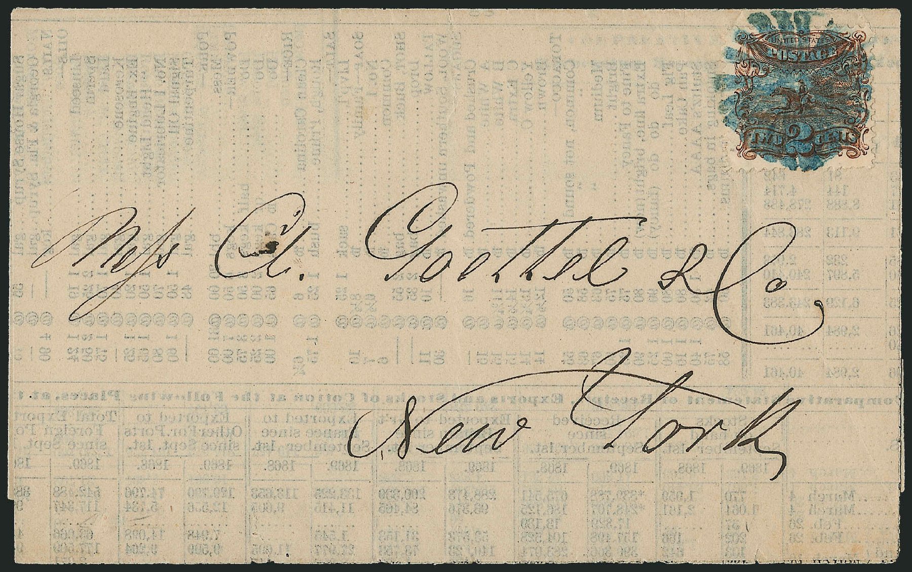 US Stamp Price Scott Cat. #113 - 1869 2c Pictorial Horse Rider. Robert Siegel Auction Galleries, Oct 2011, Sale 1013, Lot 158
