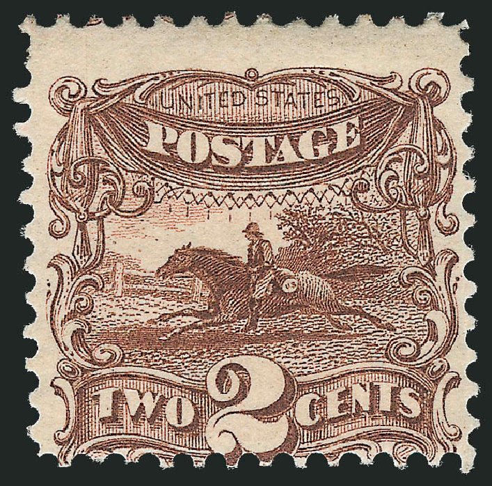 Costs of US Stamp Scott Cat. # 113: 2c 1869 Pictorial Horse Rider. Robert Siegel Auction Galleries, Mar 2012, Sale 1019, Lot 438