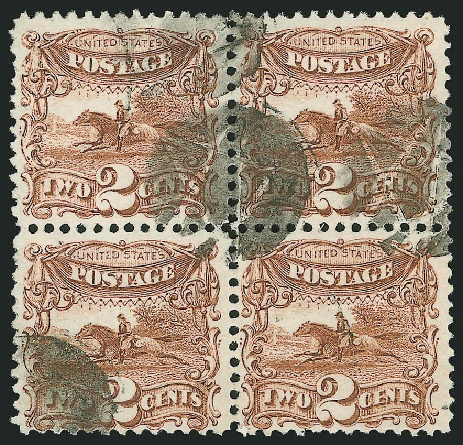 US Stamps Prices Scott Cat. # 113: 1869 2c Pictorial Horse Rider. Robert Siegel Auction Galleries, Nov 2014, Sale 1084, Lot 3318