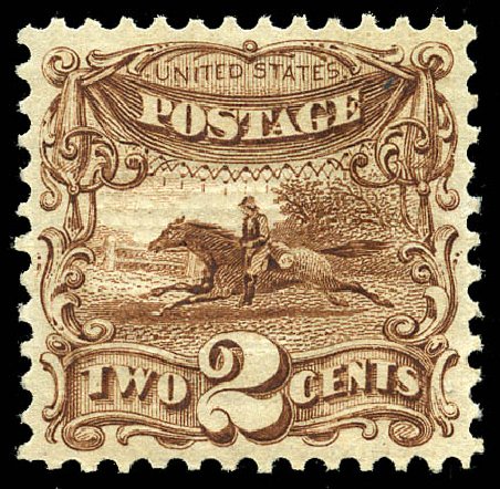 Price of US Stamps Scott # 113: 1869 2c Pictorial Horse Rider. Matthew Bennett International, May 2014, Sale 350, Lot 199