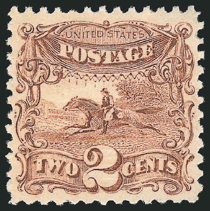 Value of US Stamp Scott Catalog #113: 2c 1869 Pictorial Horse Rider. Robert Siegel Auction Galleries, May 2013, Sale 1044, Lot 99