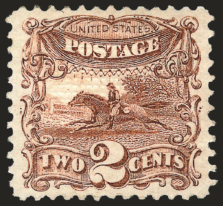 US Stamps Prices Scott Catalog #113 - 2c 1869 Pictorial Horse Rider. Robert Siegel Auction Galleries, Sep 2008, Sale 962, Lot 2379