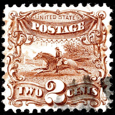 Prices of US Stamp Scott 113 - 1869 2c Pictorial Horse Rider. Matthew Bennett International, Jun 2008, Sale 328, Lot 610