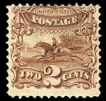 Values of US Stamp Scott Catalogue 113: 2c 1869 Pictorial Horse Rider. Cherrystone Auctions, Mar 2009, Sale 200903, Lot 100