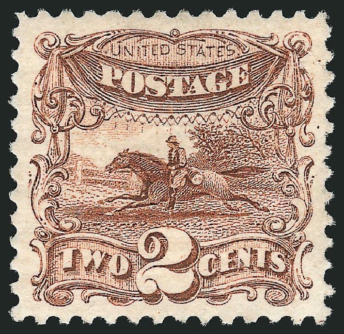 Costs of US Stamps Scott # 113 - 1869 2c Pictorial Horse Rider. Robert Siegel Auction Galleries, Sep 2014, Sale 1078, Lot 220