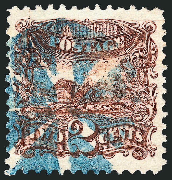 US Stamp Values Scott Cat. # 113 - 1869 2c Pictorial Horse Rider. Robert Siegel Auction Galleries, Sep 2008, Sale 962, Lot 2380