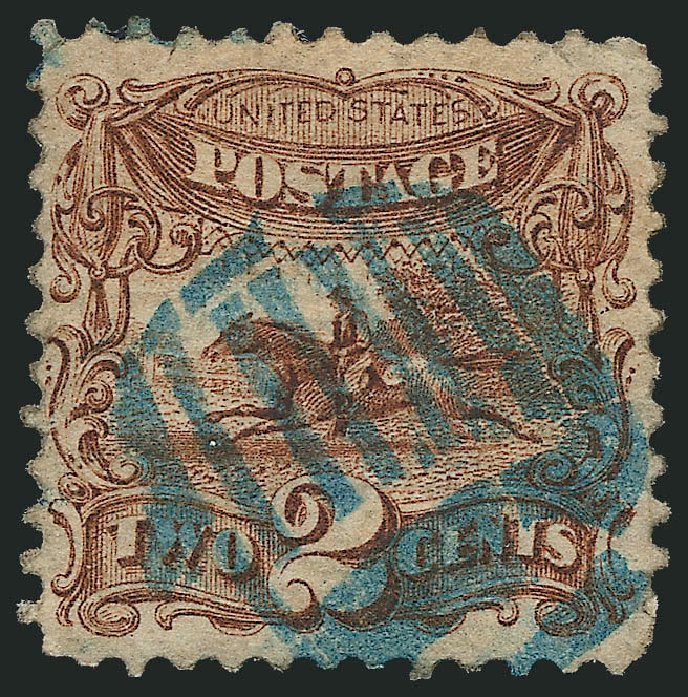 US Stamp Price Scott Cat. #113: 1869 2c Pictorial Horse Rider. Robert Siegel Auction Galleries, Oct 2011, Sale 1014, Lot 1291