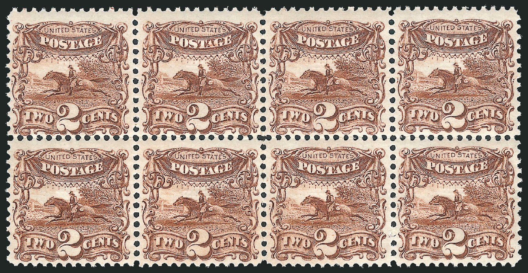 Costs of US Stamps Scott Catalogue 113: 1869 2c Pictorial Horse Rider. Robert Siegel Auction Galleries, Nov 2013, Sale 1061, Lot 3531