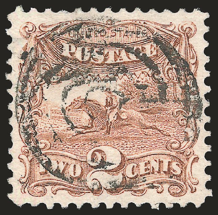 Price of US Stamp Scott Catalog # 113: 2c 1869 Pictorial Horse Rider. Robert Siegel Auction Galleries, Jun 2009, Sale 975, Lot 1341