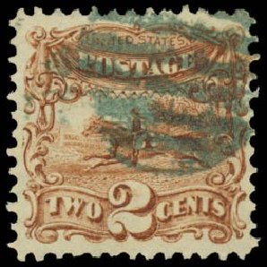 Prices of US Stamp Scott #113 - 2c 1869 Pictorial Horse Rider. Daniel Kelleher Auctions, May 2014, Sale 652, Lot 234