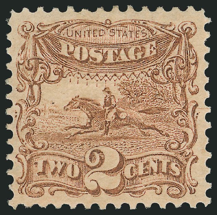 US Stamps Price Scott # 113 - 2c 1869 Pictorial Horse Rider. Robert Siegel Auction Galleries, Jun 2011, Sale 1011, Lot 484