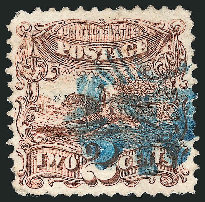 Cost of US Stamps Scott Catalog 113: 1869 2c Pictorial Horse Rider. Robert Siegel Auction Galleries, Oct 2011, Sale 1013, Lot 154