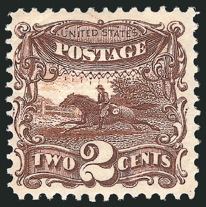 US Stamps Price Scott Catalogue #113 - 2c 1869 Pictorial Horse Rider. Robert Siegel Auction Galleries, Mar 2012, Sale 1021, Lot 295