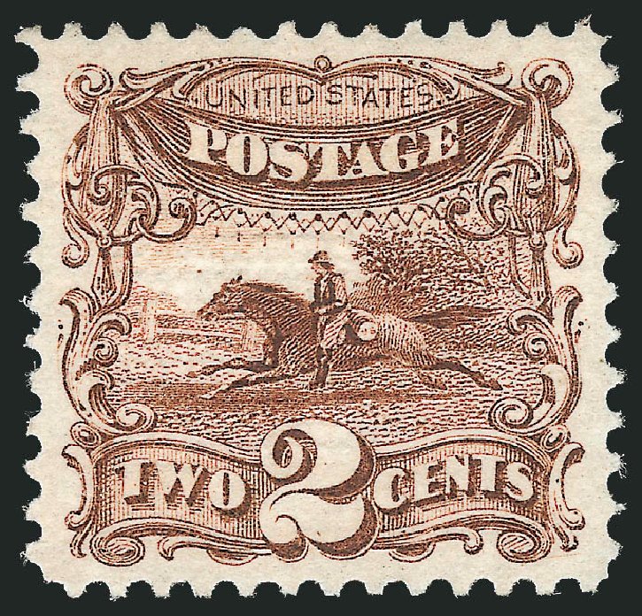 Cost of US Stamps Scott Catalog #113 - 1869 2c Pictorial Horse Rider. Robert Siegel Auction Galleries, Dec 2012, Sale 1037, Lot 1655