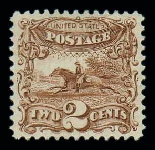 US Stamp Prices Scott # 113: 2c 1869 Pictorial Horse Rider. Matthew Bennett International, Oct 2007, Sale 320, Lot 432