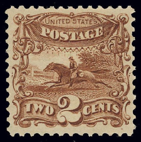 Prices of US Stamp Scott Catalog # 113: 2c 1869 Pictorial Horse Rider. Daniel Kelleher Auctions, Feb 2013, Sale 634, Lot 92