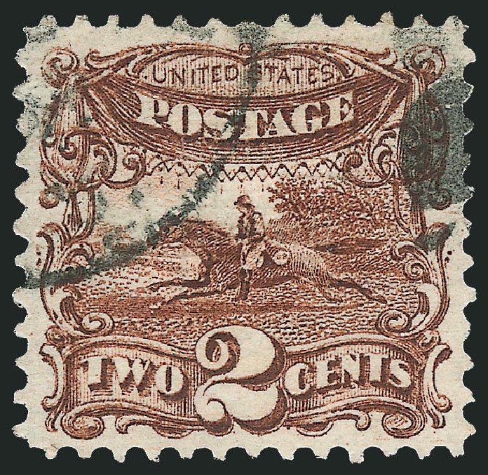 US Stamps Prices Scott Catalog #113 - 1869 2c Pictorial Horse Rider. Robert Siegel Auction Galleries, Mar 2011, Sale 1007, Lot 2272