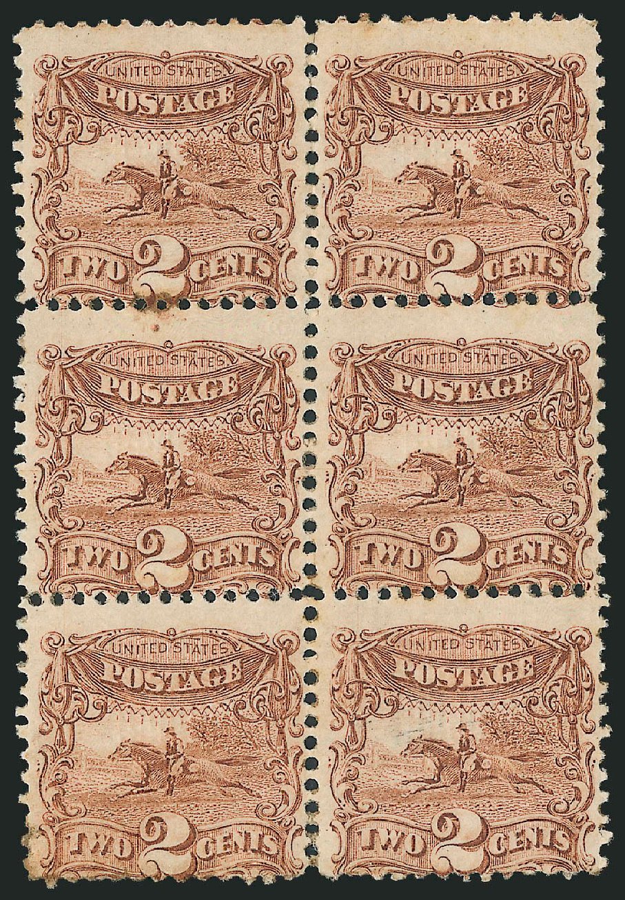 Value of US Stamps Scott Catalog #113 - 2c 1869 Pictorial Horse Rider. Robert Siegel Auction Galleries, Dec 2011, Sale 1017, Lot 542