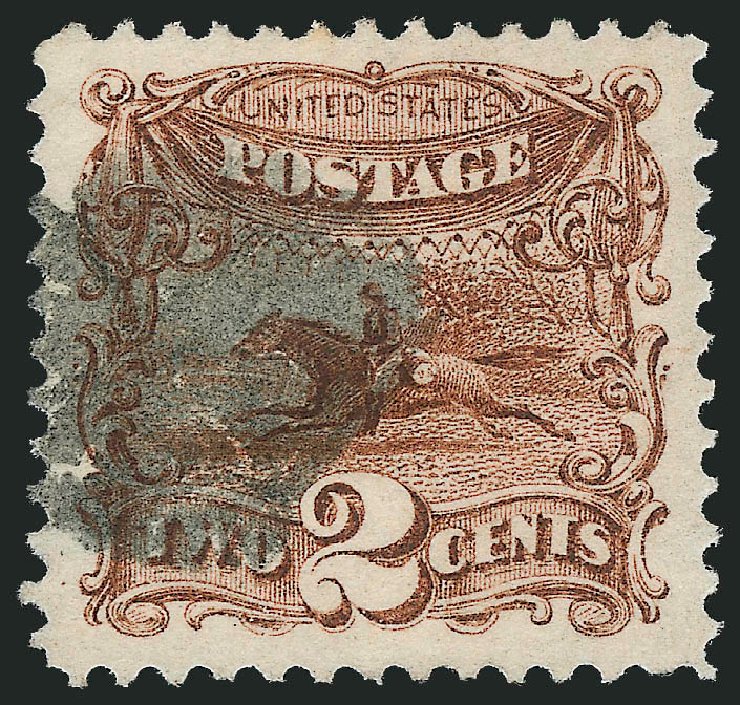 US Stamp Value Scott 113 - 1869 2c Pictorial Horse Rider. Robert Siegel Auction Galleries, Nov 2012, Sale 1034, Lot 122