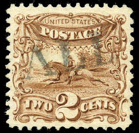 Price of US Stamp Scott Cat. #113 - 1869 2c Pictorial Horse Rider. Matthew Bennett International, Sep 2011, Sale 338, Lot 1783