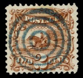 Cost of US Stamp Scott Cat. #113: 1869 2c Pictorial Horse Rider. Daniel Kelleher Auctions, May 2014, Sale 652, Lot 233