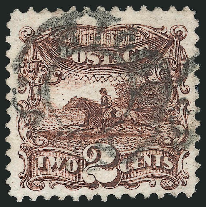 US Stamps Price Scott Catalog # 113: 1869 2c Pictorial Horse Rider. Robert Siegel Auction Galleries, Mar 2011, Sale 1004, Lot 23