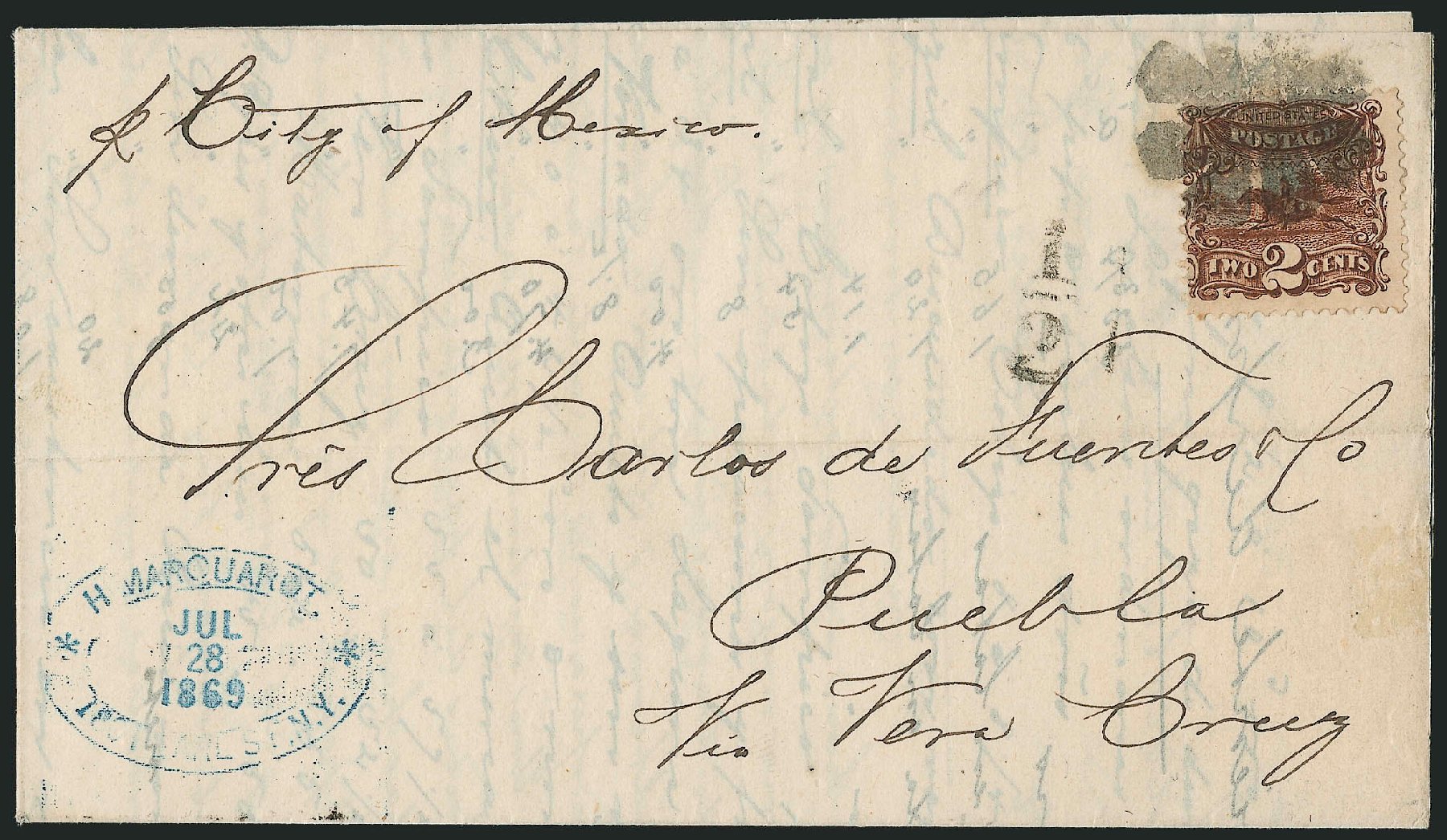 Cost of US Stamp Scott Cat. 113: 1869 2c Pictorial Horse Rider. Robert Siegel Auction Galleries, Mar 2011, Sale 1004, Lot 33