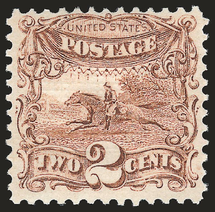 US Stamps Price Scott Catalogue 113: 2c 1869 Pictorial Horse Rider. Robert Siegel Auction Galleries, Apr 2009, Sale 972, Lot 3113