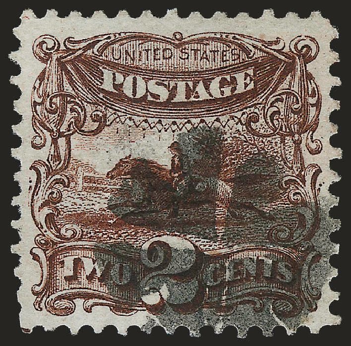 US Stamps Price Scott Catalog #113: 2c 1869 Pictorial Horse Rider. Robert Siegel Auction Galleries, Apr 2010, Sale 984, Lot 373