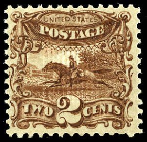 US Stamp Prices Scott # 113: 2c 1869 Pictorial Horse Rider. Matthew Bennett International, Jun 2008, Sale 328, Lot 606