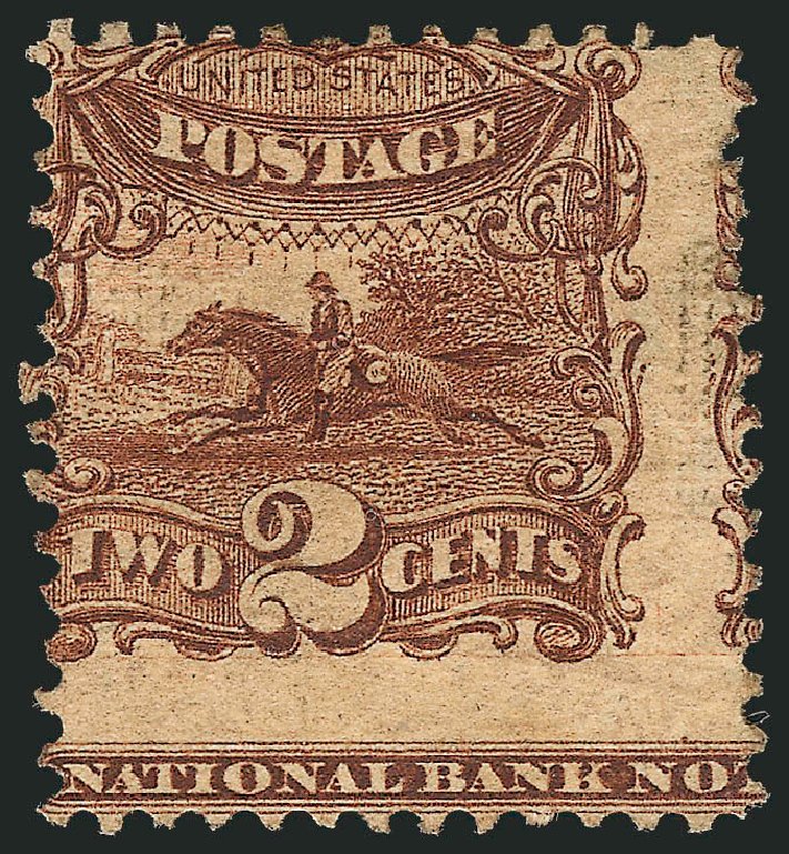 Values of US Stamp Scott Catalog #113 - 2c 1869 Pictorial Horse Rider. Robert Siegel Auction Galleries, Jun 2011, Sale 1011, Lot 486