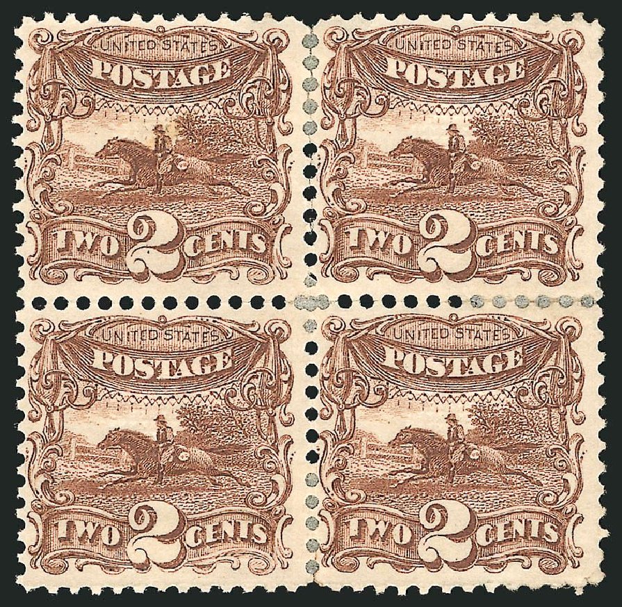 Prices of US Stamps Scott Cat. #113: 2c 1869 Pictorial Horse Rider. Robert Siegel Auction Galleries, Nov 2014, Sale 1084, Lot 3316