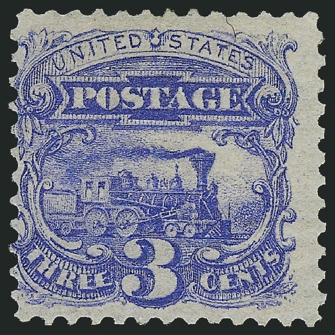Value of US Stamps Scott Cat. #114 - 3c 1869 Pictorial Locomotive. Robert Siegel Auction Galleries, Jun 2011, Sale 1011, Lot 497