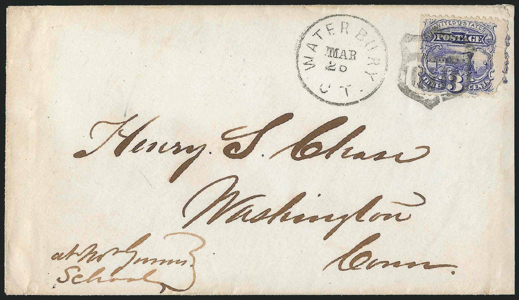 US Stamps Value Scott #114 - 1869 3c Pictorial Locomotive. Robert Siegel Auction Galleries, Mar 2011, Sale 1004, Lot 48