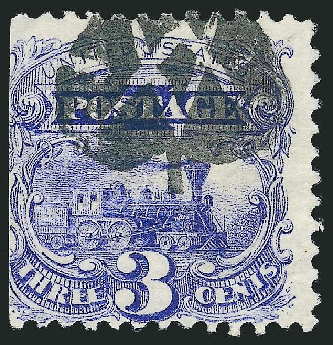 US Stamp Price Scott 114: 1869 3c Pictorial Locomotive. Robert Siegel Auction Galleries, Oct 2011, Sale 1013, Lot 178