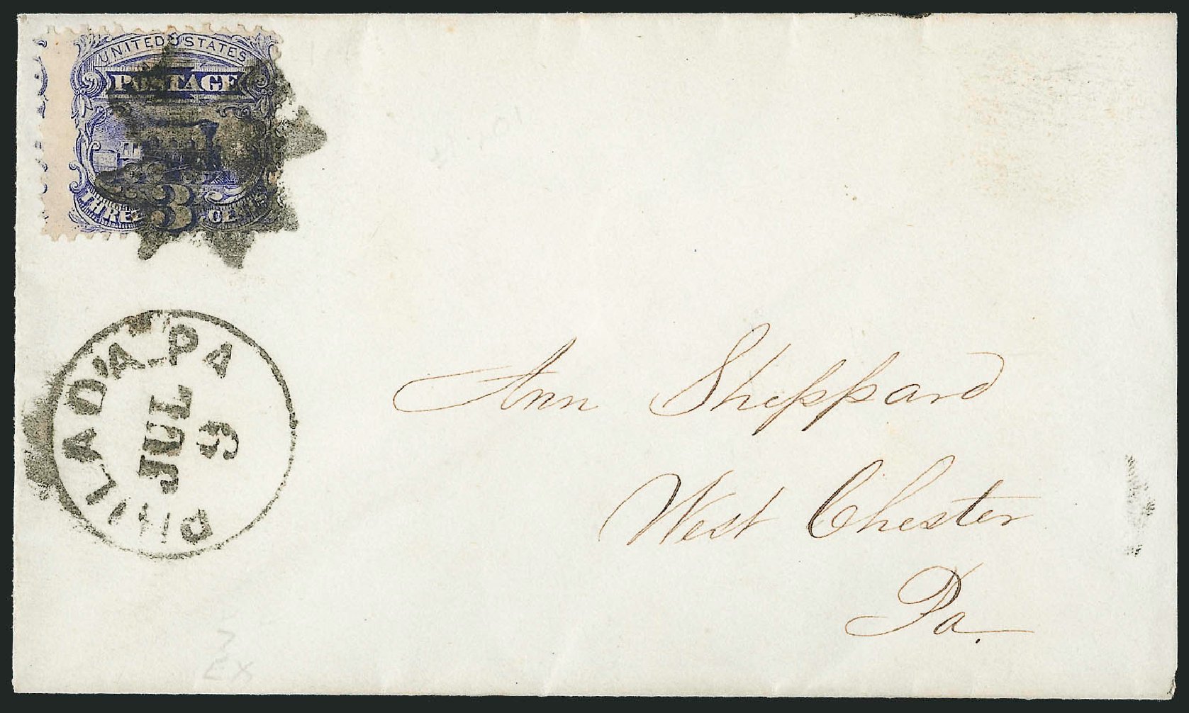 Prices of US Stamp Scott # 114: 1869 3c Pictorial Locomotive. Robert Siegel Auction Galleries, Oct 2011, Sale 1013, Lot 188
