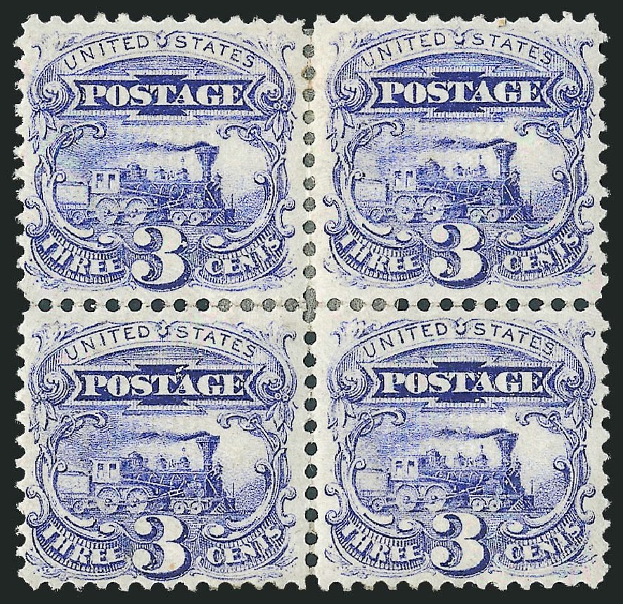 Price of US Stamps Scott Catalogue # 114: 3c 1869 Pictorial Locomotive. Robert Siegel Auction Galleries, Mar 2012, Sale 1021, Lot 298