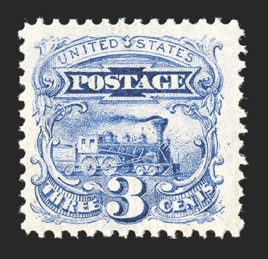 Costs of US Stamp Scott Cat. 114 - 3c 1869 Pictorial Locomotive. Spink Shreves Galleries, Nov 2012, Sale 141, Lot 68