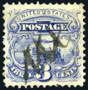 Costs of US Stamps Scott # 114 - 1869 3c Pictorial Locomotive. Harmer-Schau Auction Galleries, Oct 2008, Sale 79, Lot 89