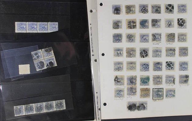 Prices of US Stamp Scott Catalogue 114 - 1869 3c Pictorial Locomotive. Daniel Kelleher Auctions, Dec 2013, Sale 640, Lot 129